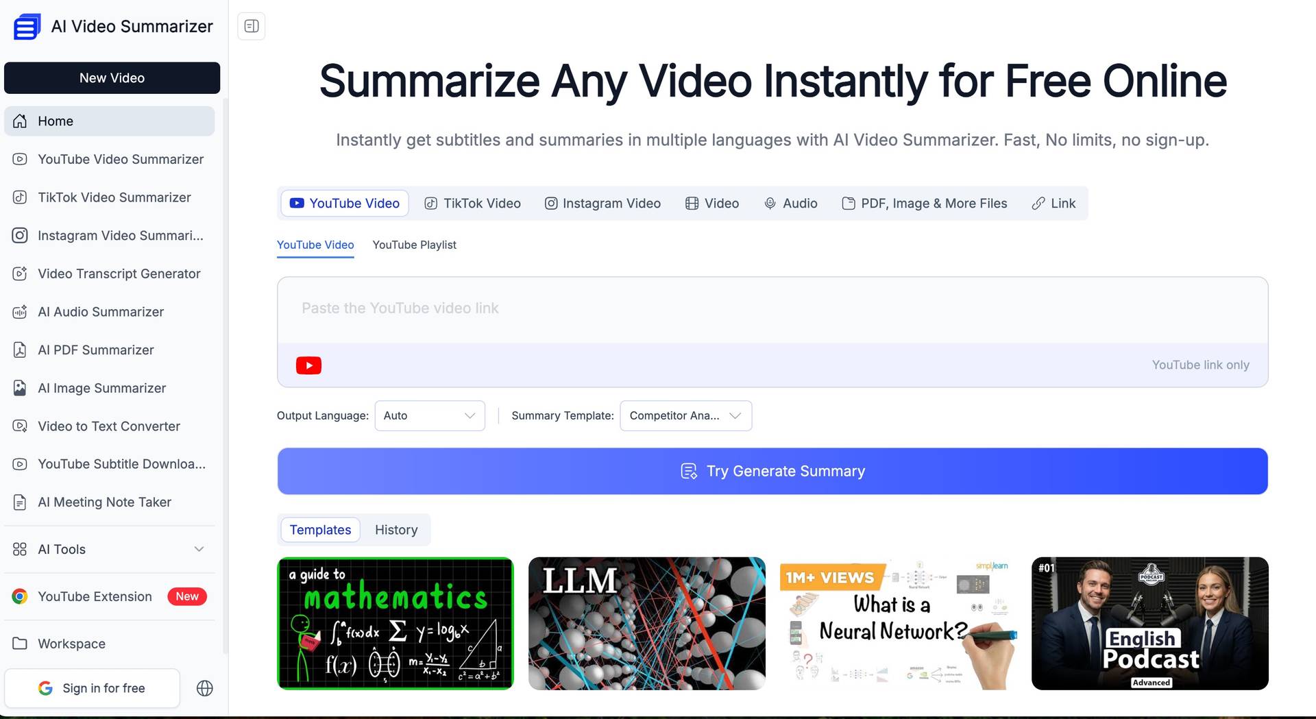 AI Video Summarizer image 1