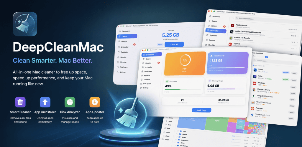 DeepCleanMac - Best Mac Cleaner App image 1