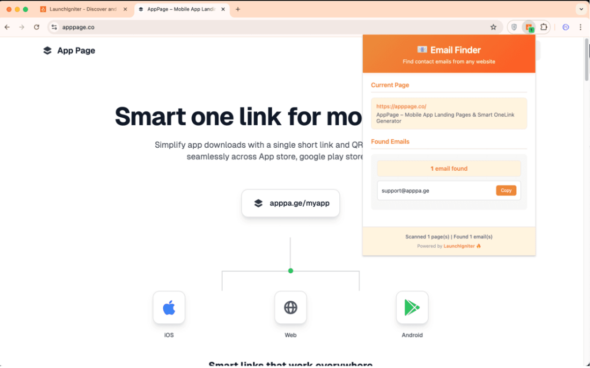 Email Finder - Chrome Extension image 2