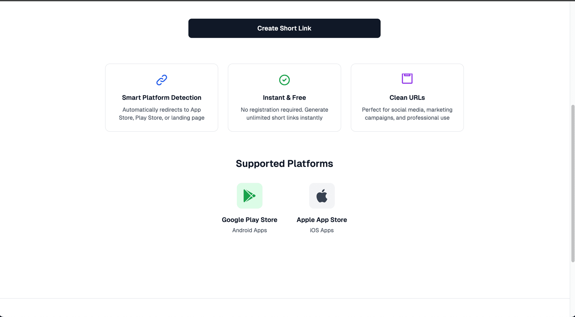 Free App Store Link Shortener for mobile apps screenshot 1
