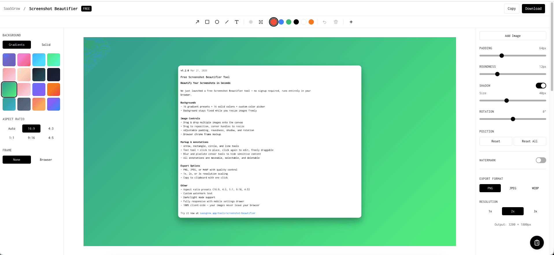 Free Screenshot Beautifier Online screenshot 1