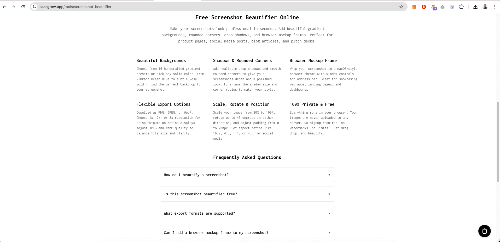 Free Screenshot Beautifier Online screenshot 4