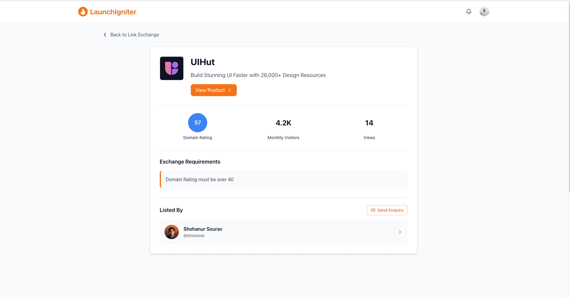 Link Exchange Marketplace by LaunchIgniter screenshot 1