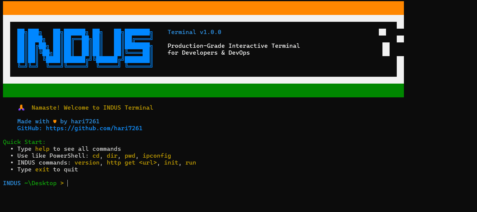 INDUS - Modern Windows CLI Terminal image 1