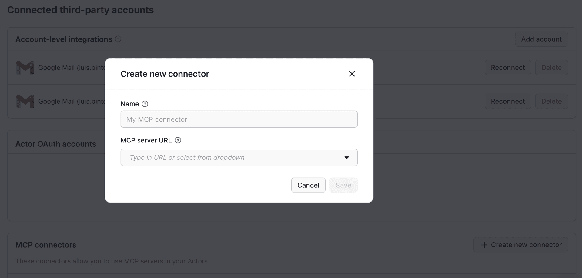 MCP connectors · Apify image 3
