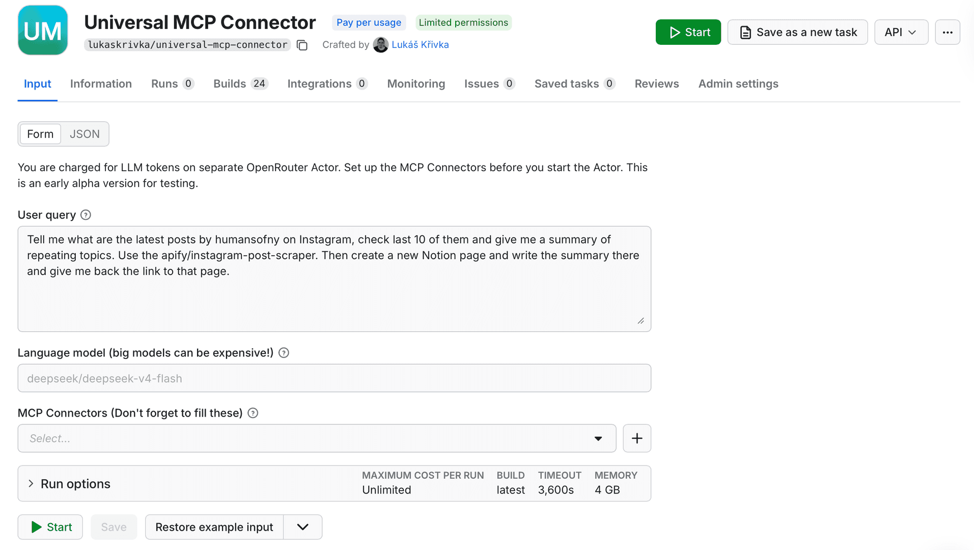 MCP connectors · Apify image 2
