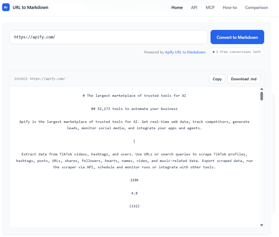 URL to Markdown - Free Online Converter image 3