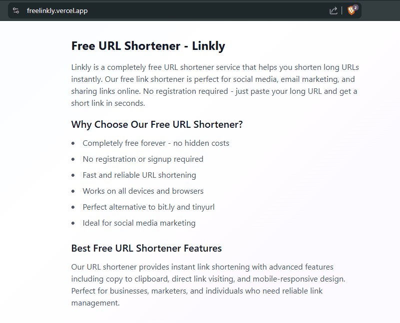 Linkly - Free URL Shortener image 2