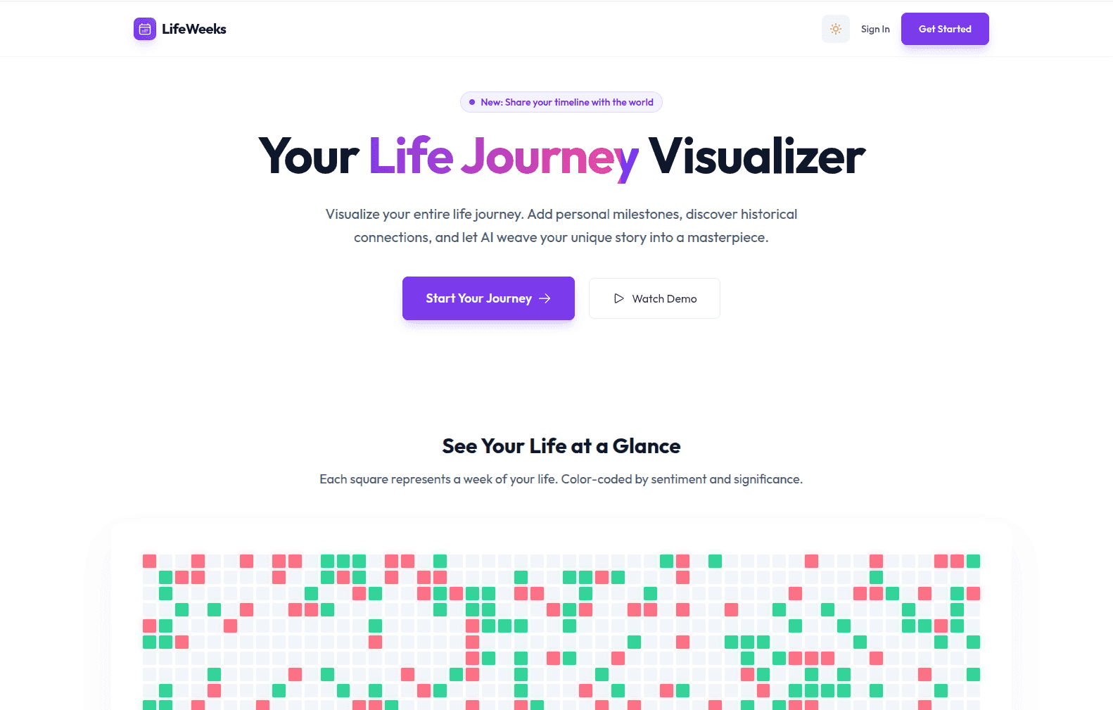 LifeWeeks - Your Life Journey Visualizer image 2