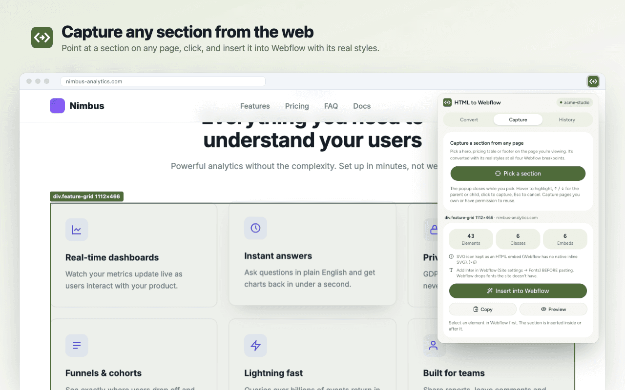 HTML to Webflow image 3