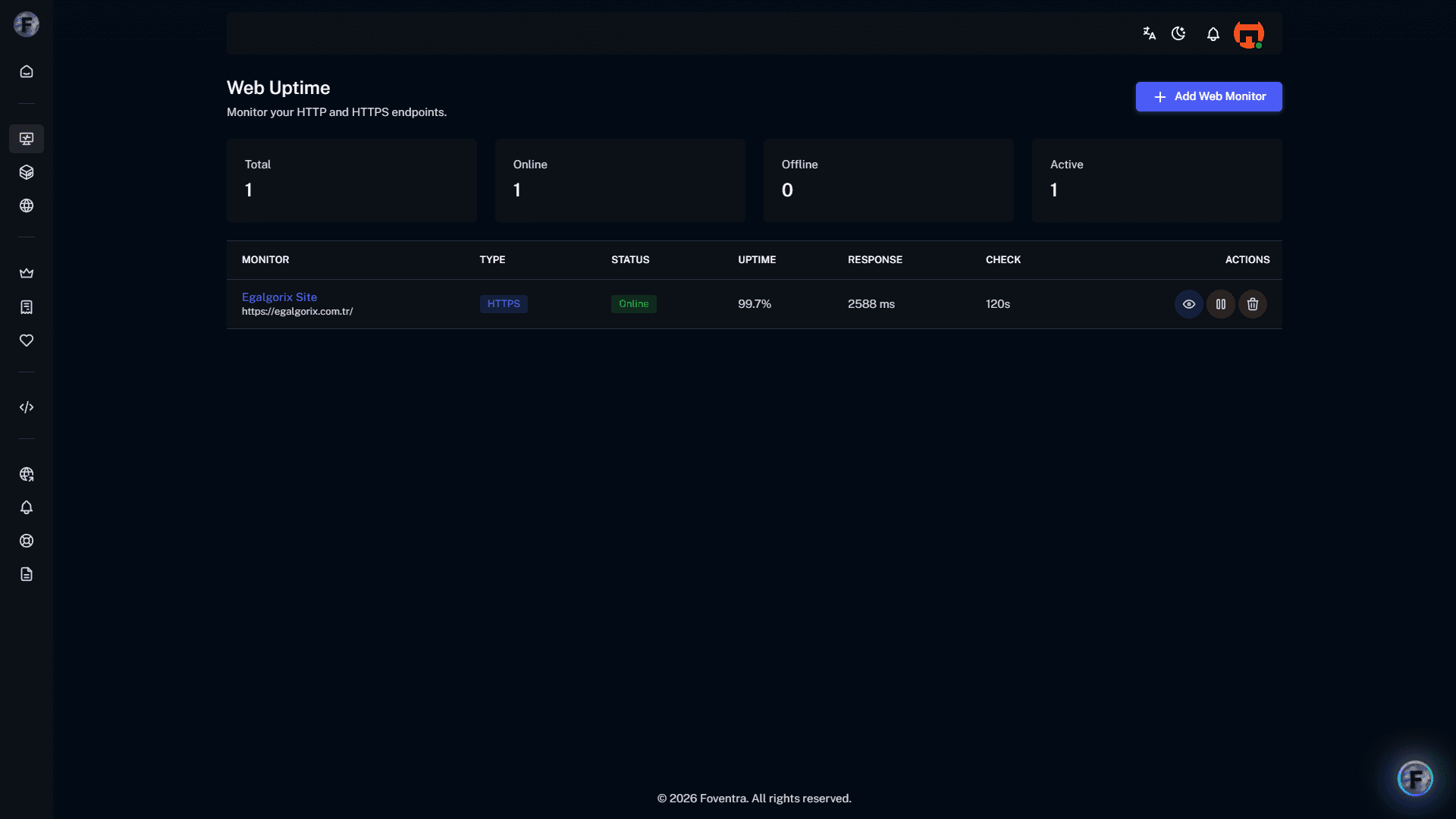 Foventra Uptime image 2