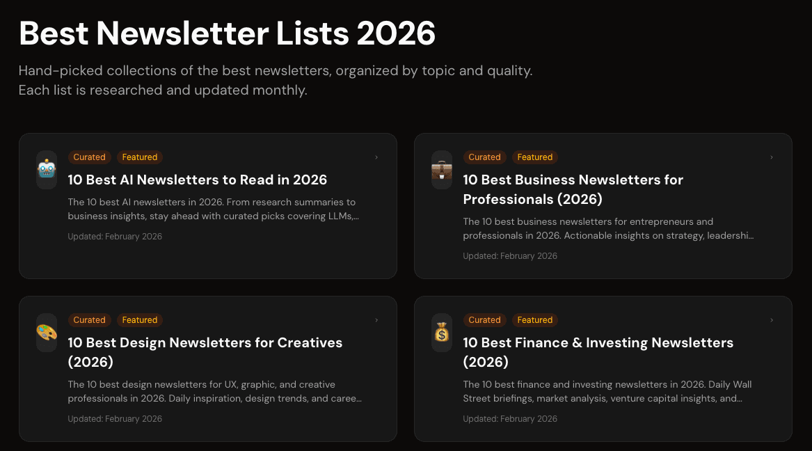 Best Newsletters Directory image 3