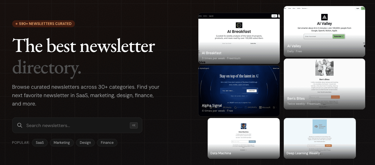 Best Newsletters Directory image 1