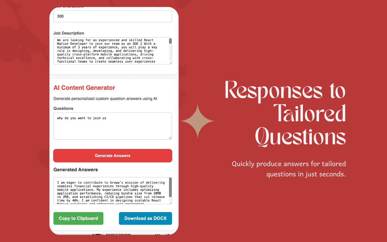CoverAI Chrome Extension image 5