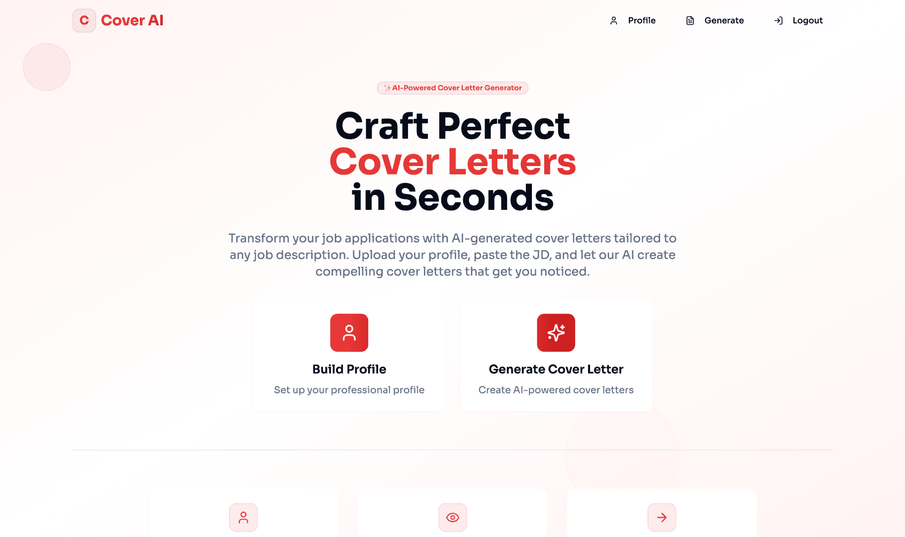 CoverAI - Smart Cover Letter Generator image 1
