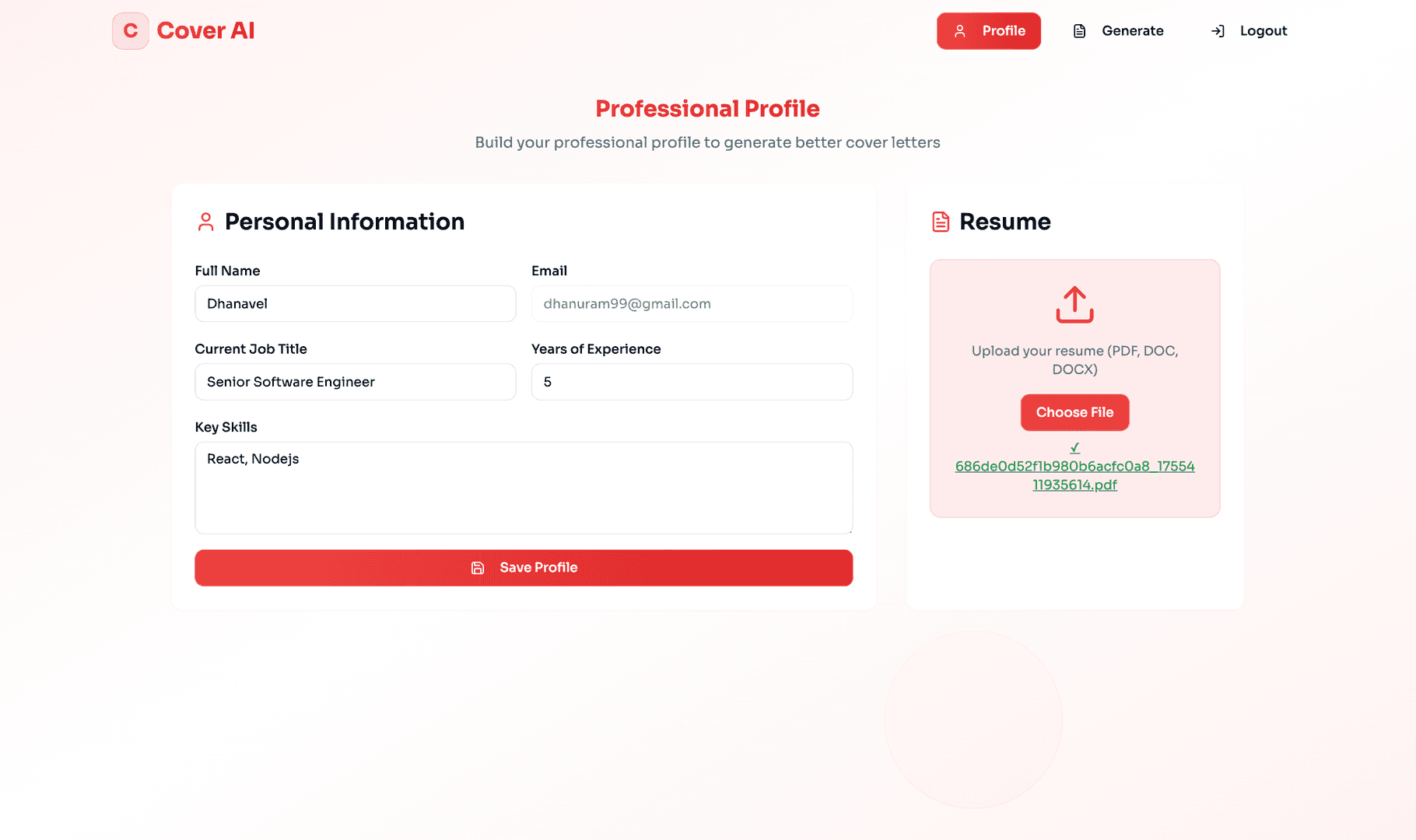 CoverAI - Smart Cover Letter Generator image 3