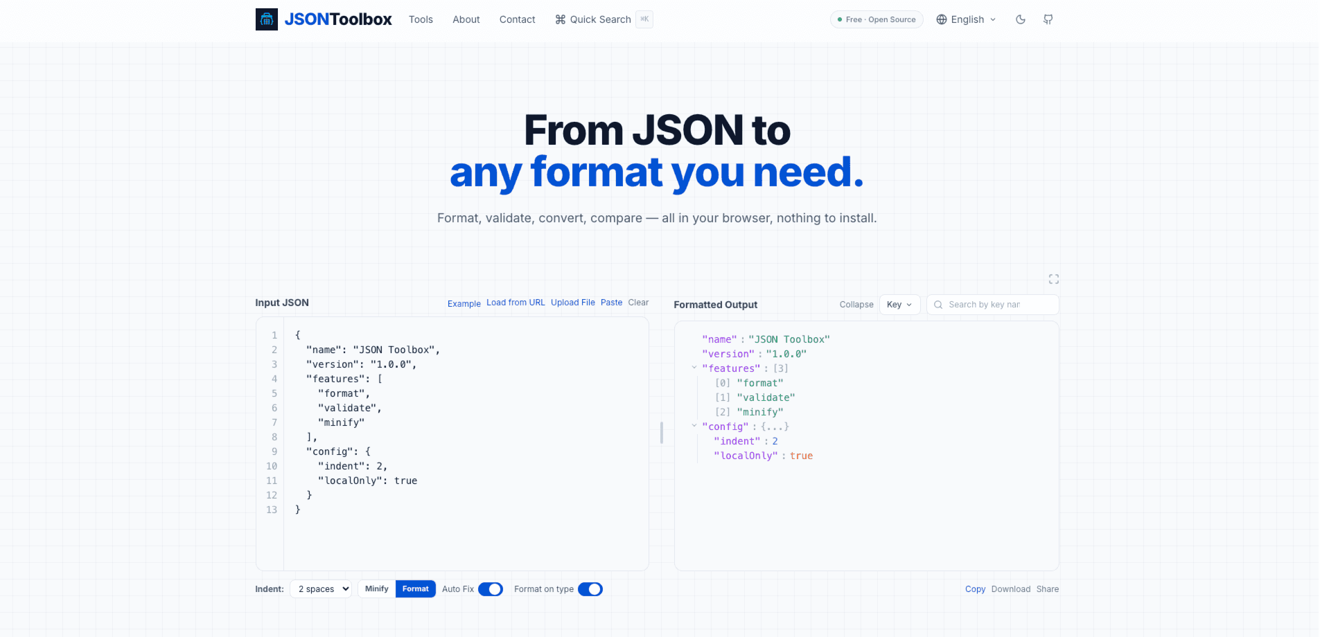 JSON Toolbox image 1