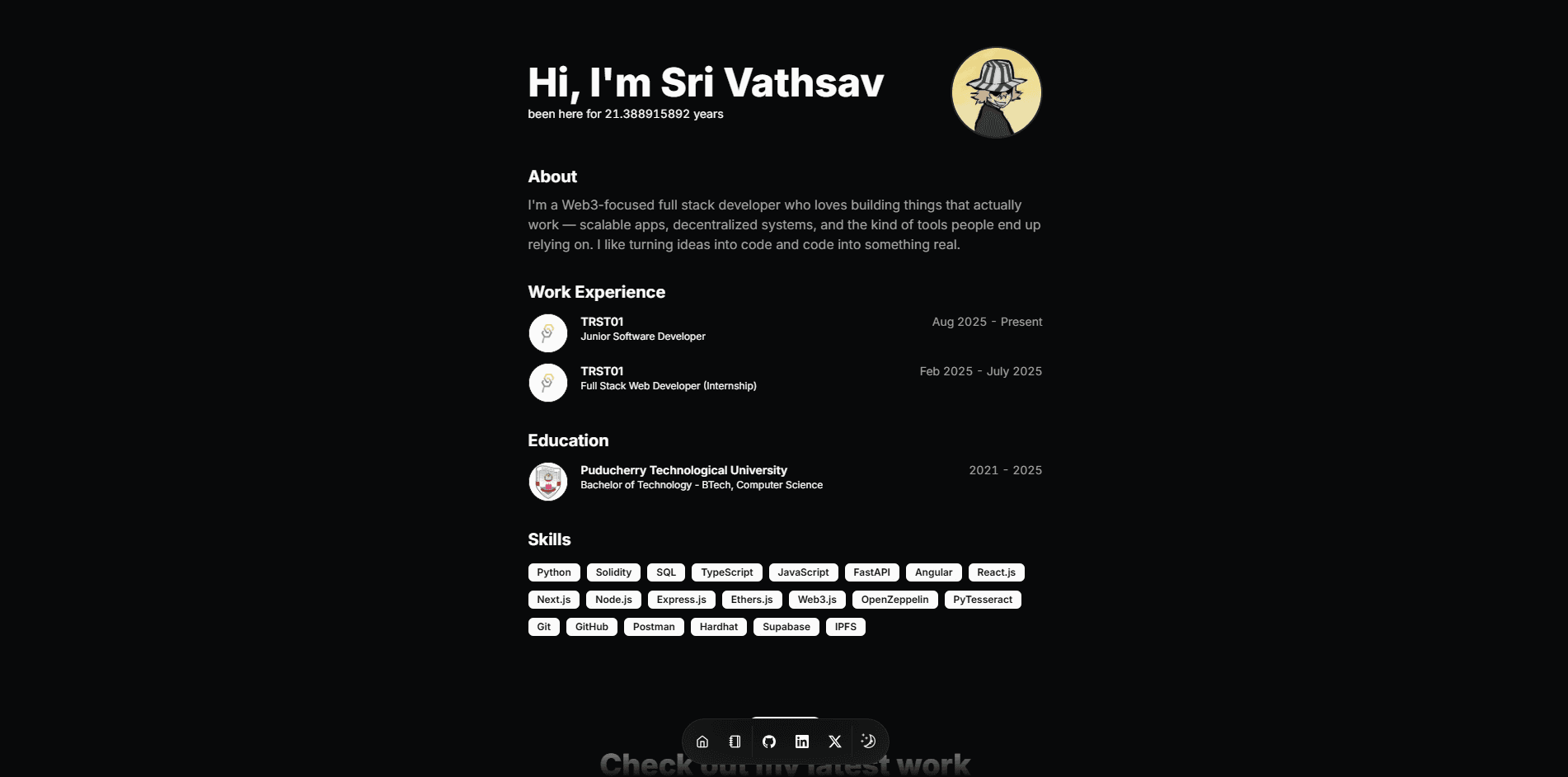 Sri Vathsav - Dev Portfolio