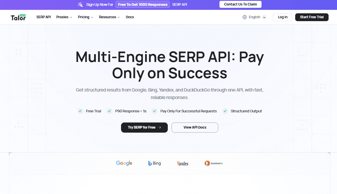 TalorData SERP API image 1