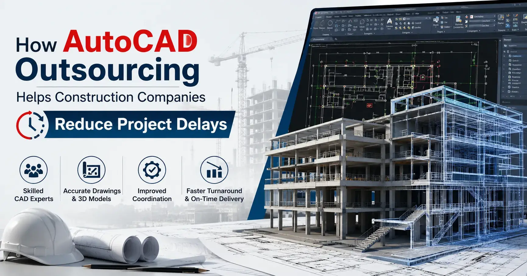 How AutoCAD Outsourcing Helps Construction Companies Reduce Project Delays