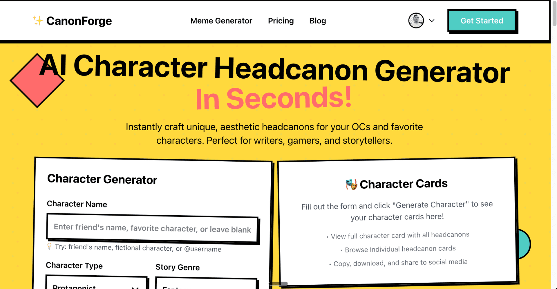 AI Character Headcanon Generator | CanonForge image 3