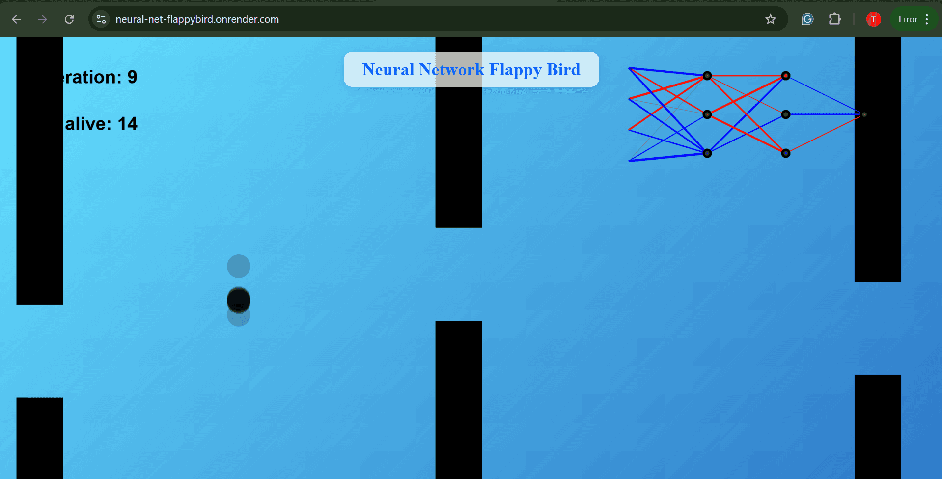 Self-learning Flappy Bird
