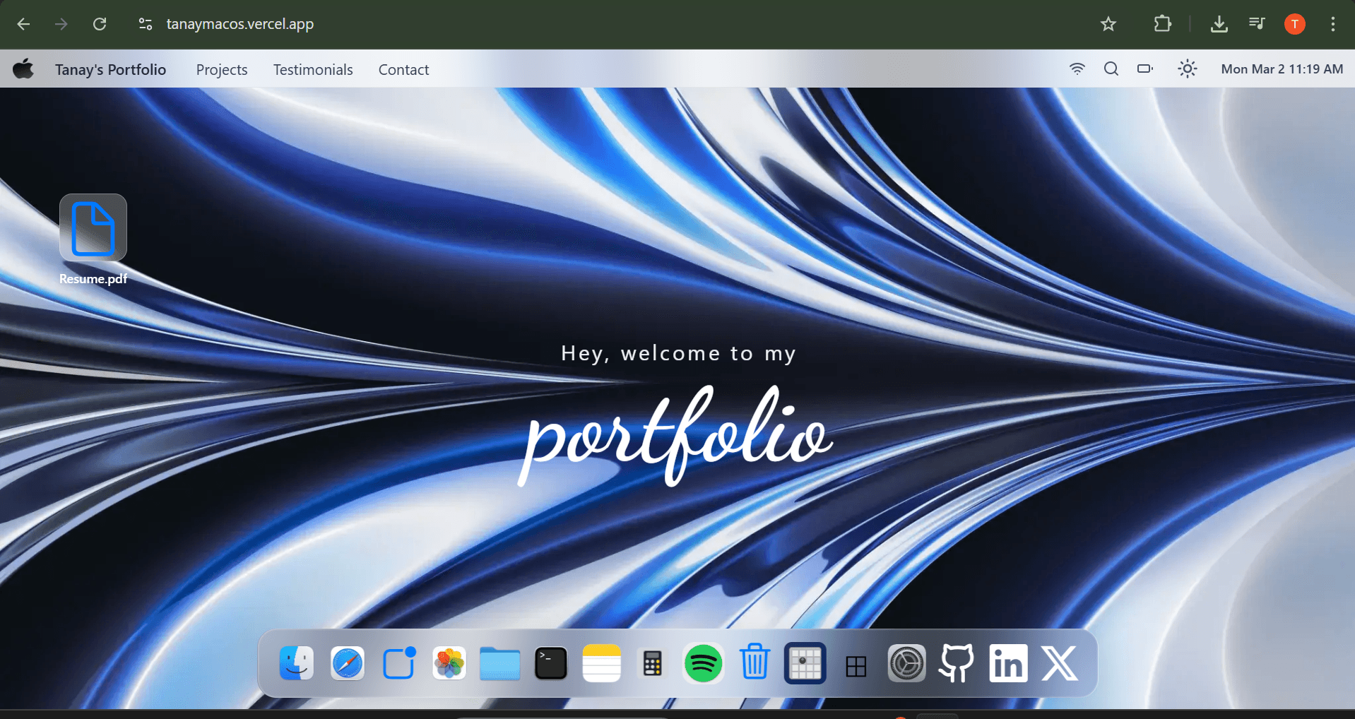 MacOS Theme Portfolio image 2
