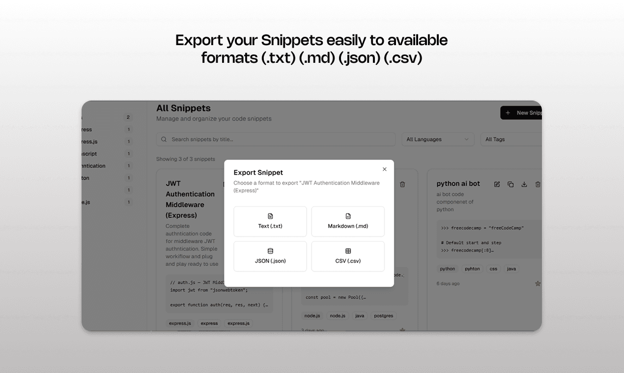 Snippetly – Save, Organize & Share Code image 4