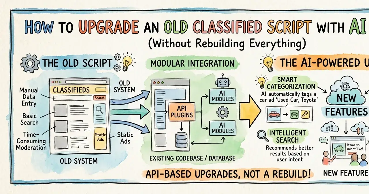 How to Upgrade an Old Classified Script with AI Features (Without Rebuilding Everything)