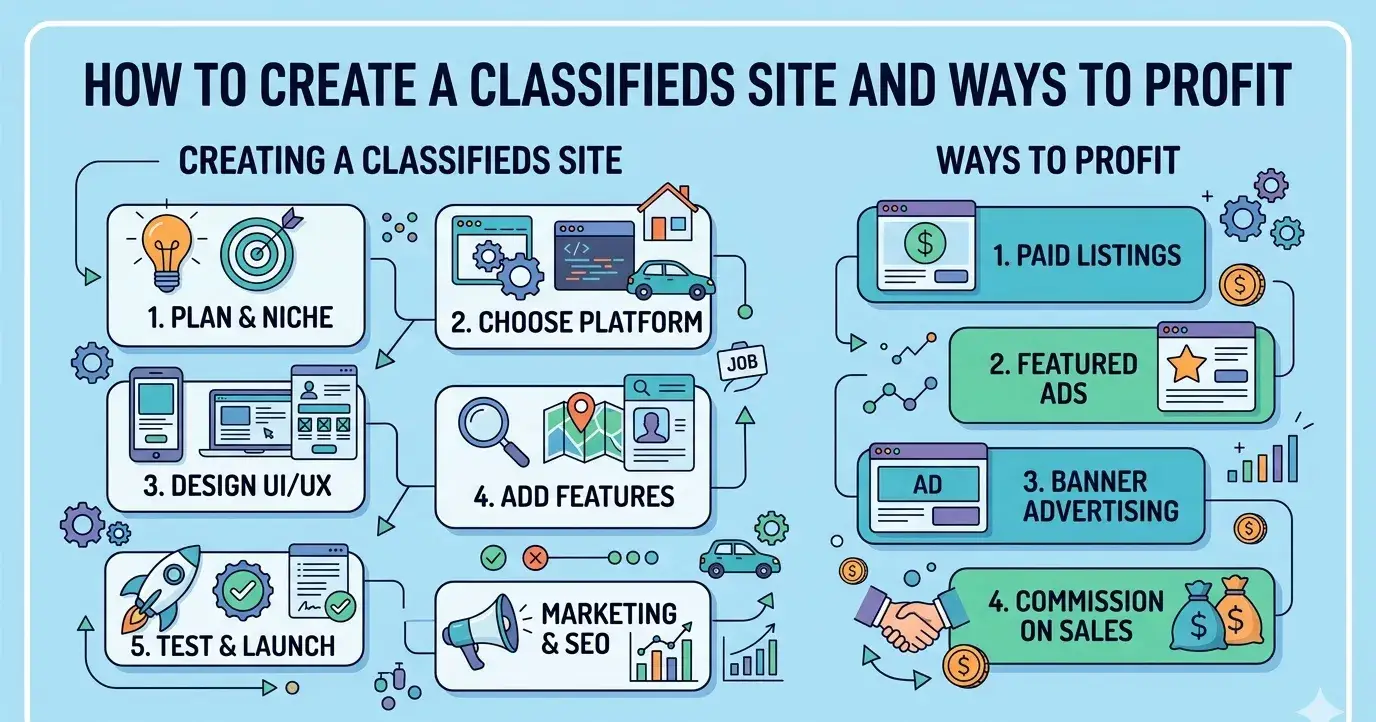 How to create a classifieds site and ways to profit?