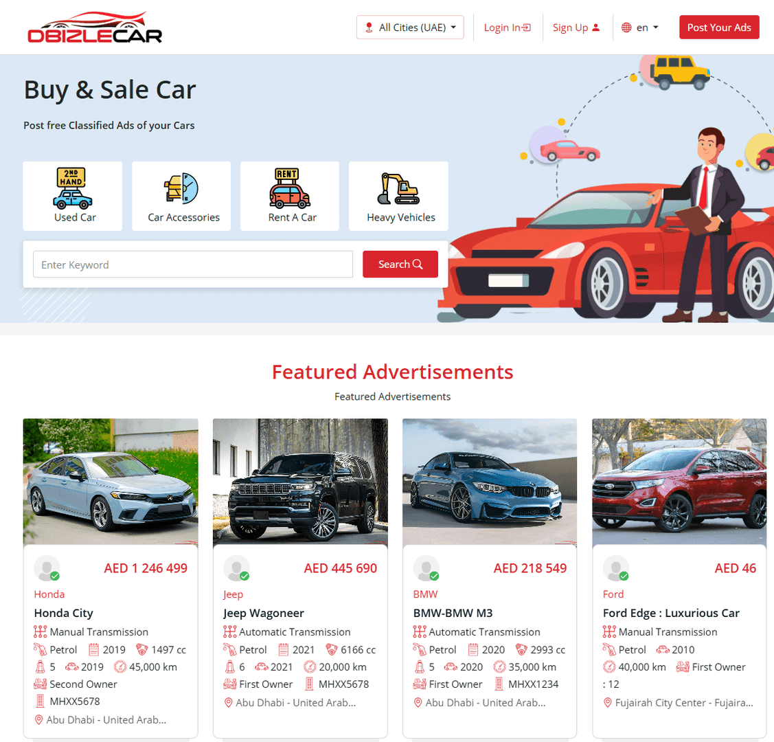 Car Marketplace Website and App Script image 1