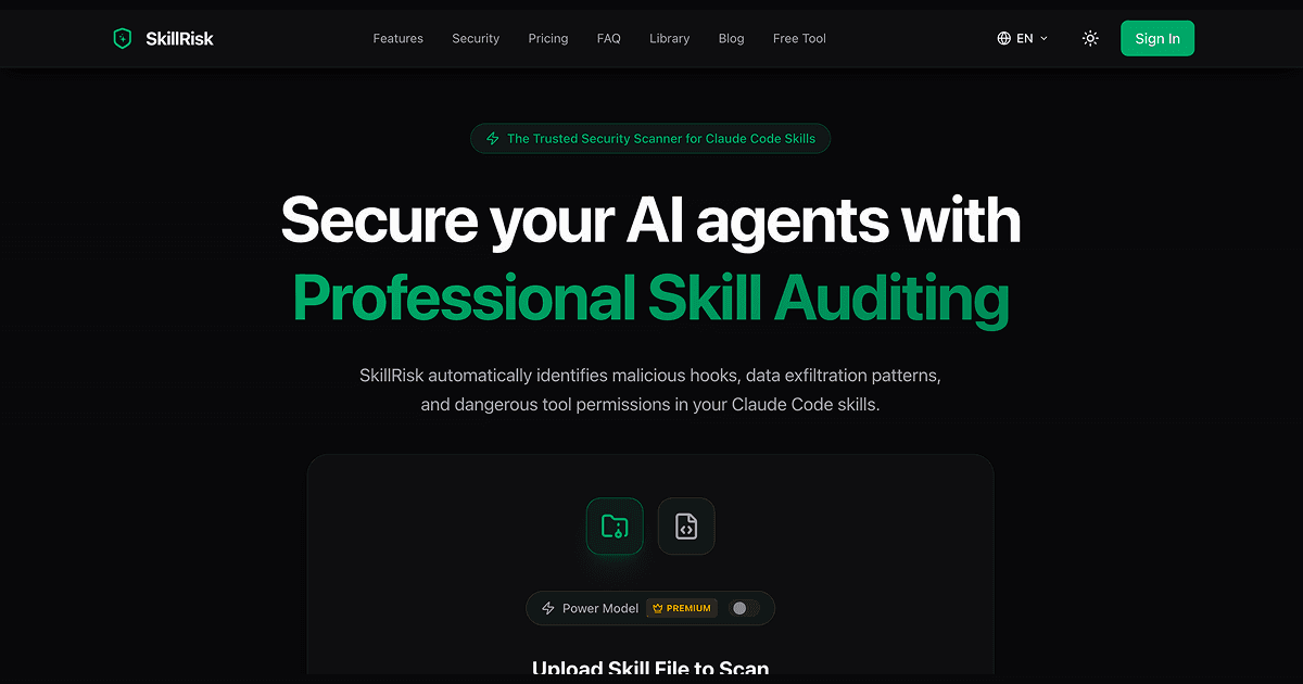 SkillRisk - Free Skill Security Analyzer image 1