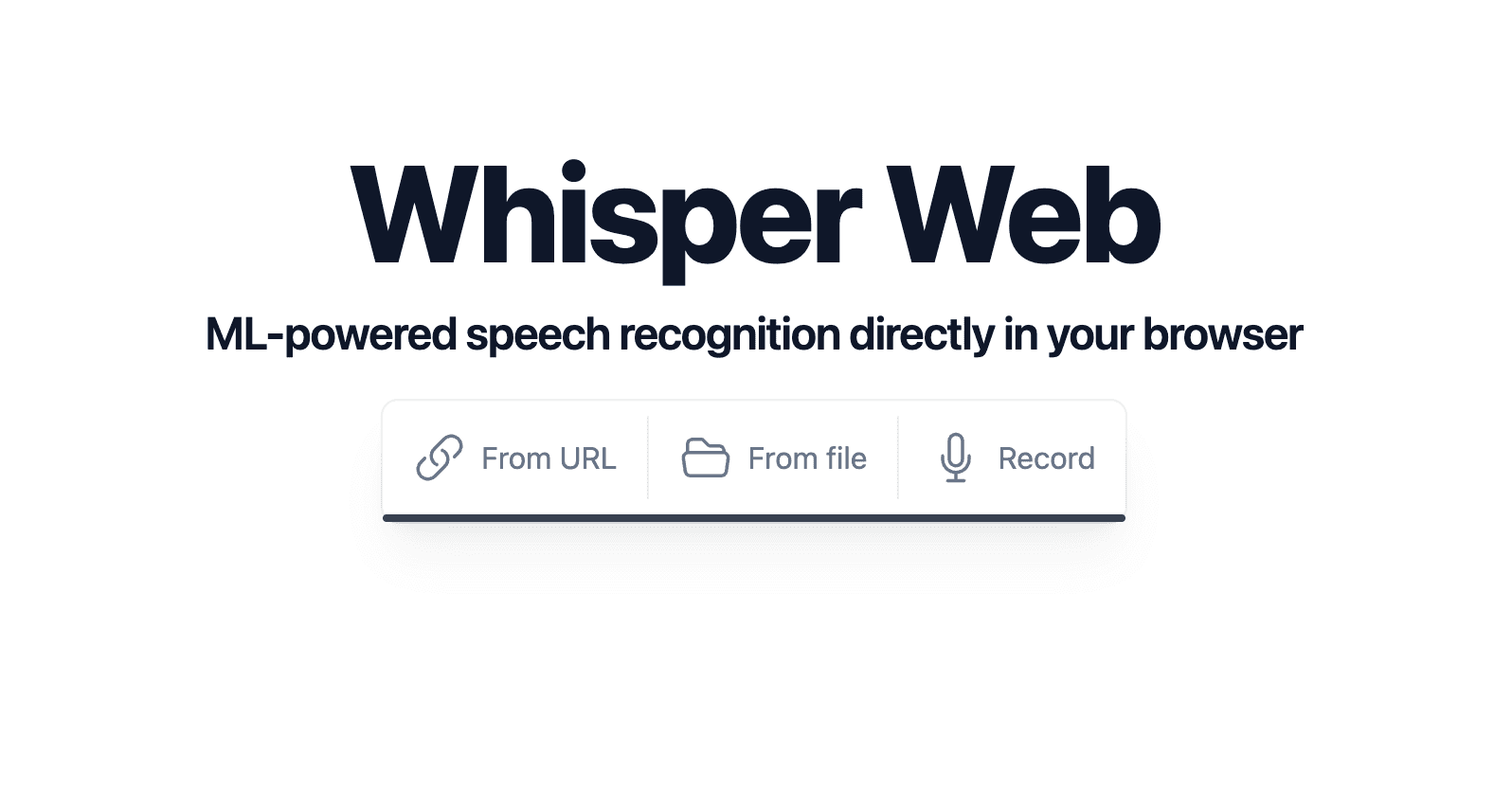 Whisper Web — In‑Browser Speech‑to‑Text image 2