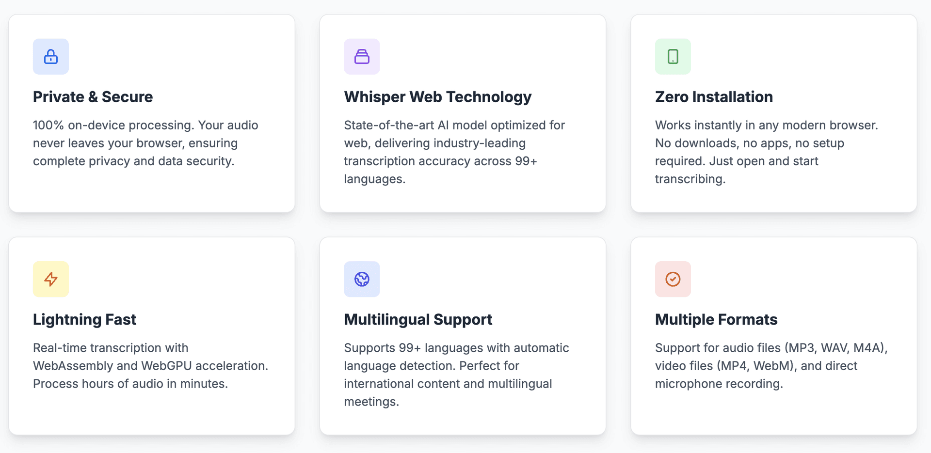 Whisper Web — In‑Browser Speech‑to‑Text image 3