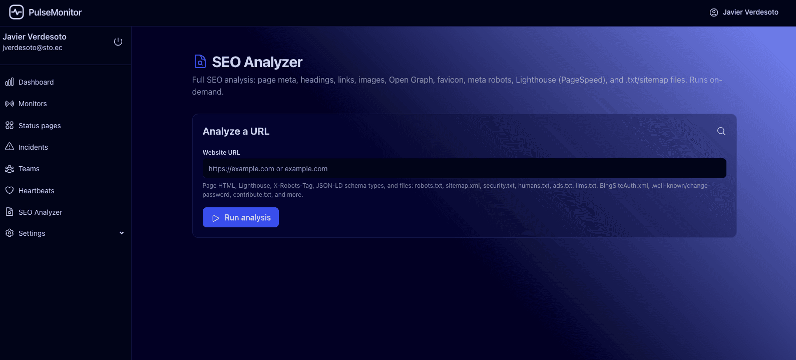PulseMonitor — Website Uptime Monitor image 4