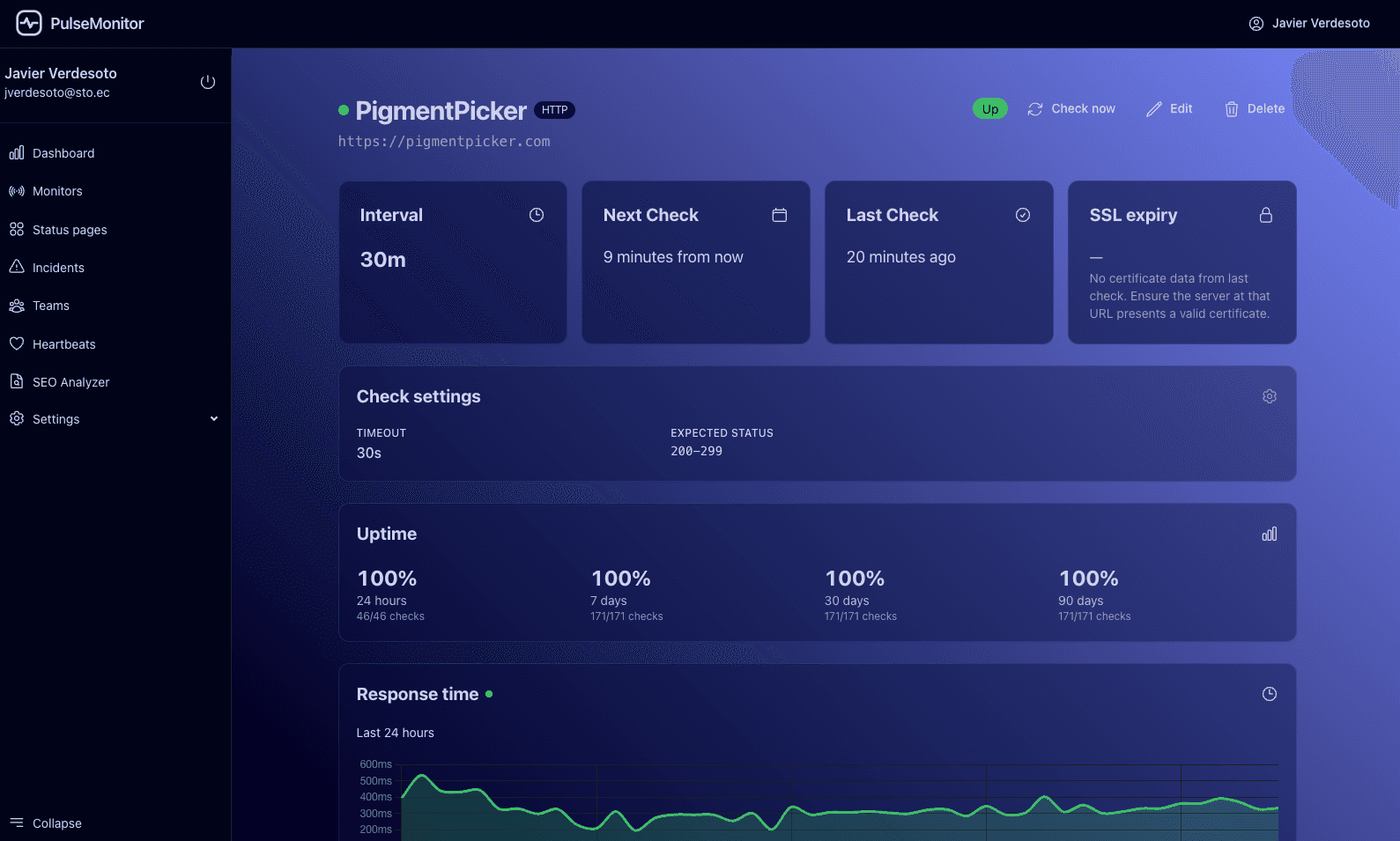 PulseMonitor — Website Uptime Monitor image 3