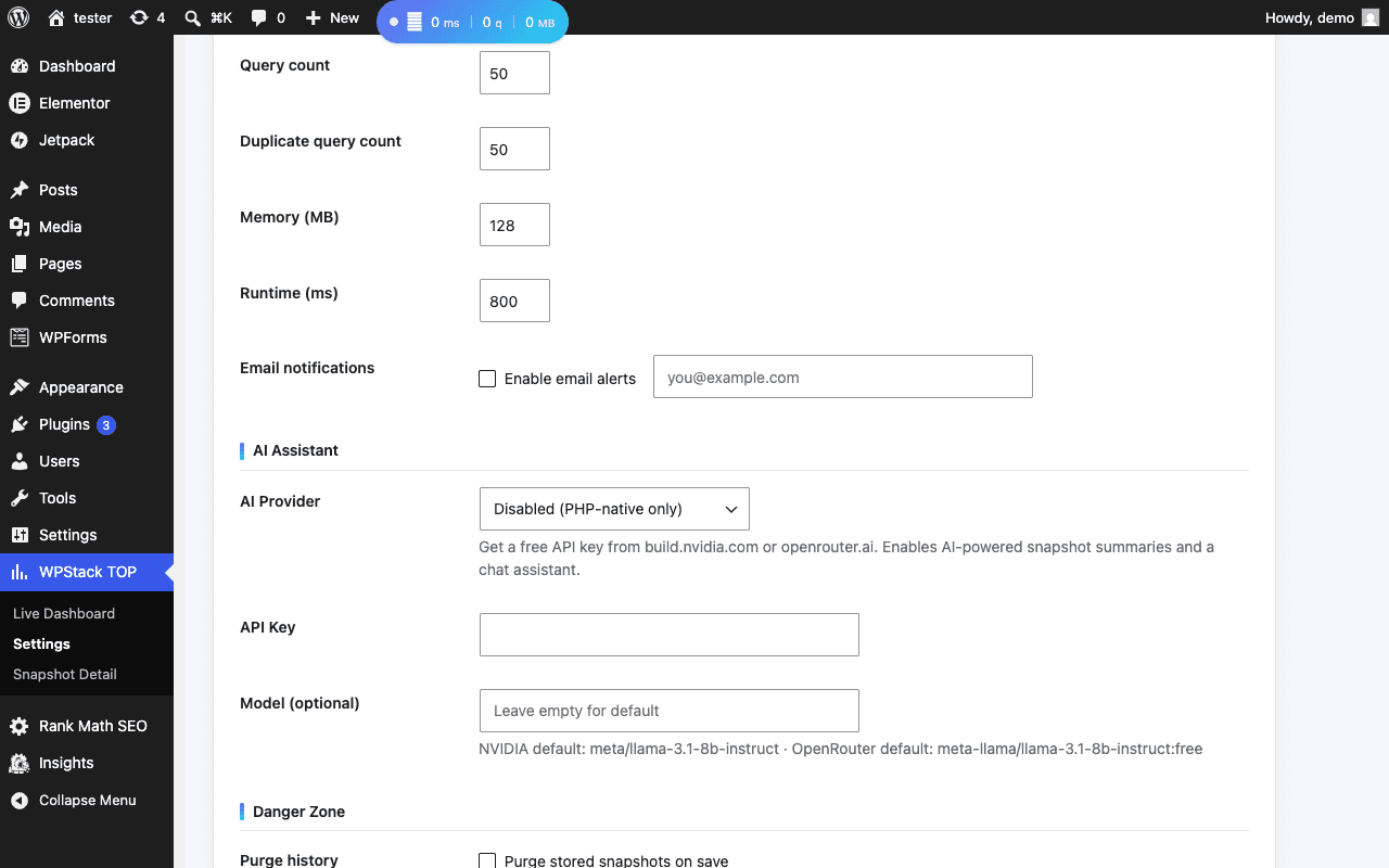 WPStack TOP Load Monitor image 3