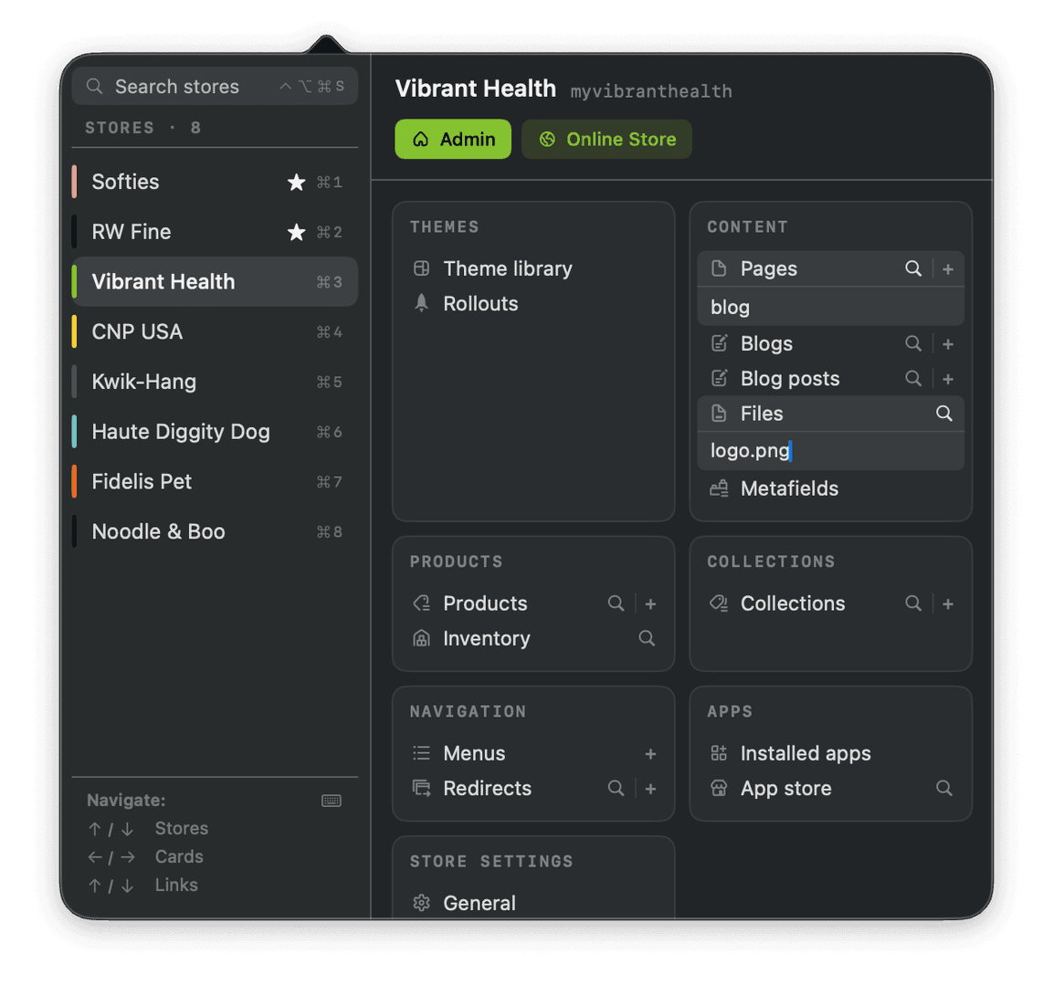 Storefront (Shopify Admin Menu Bar App) image 3