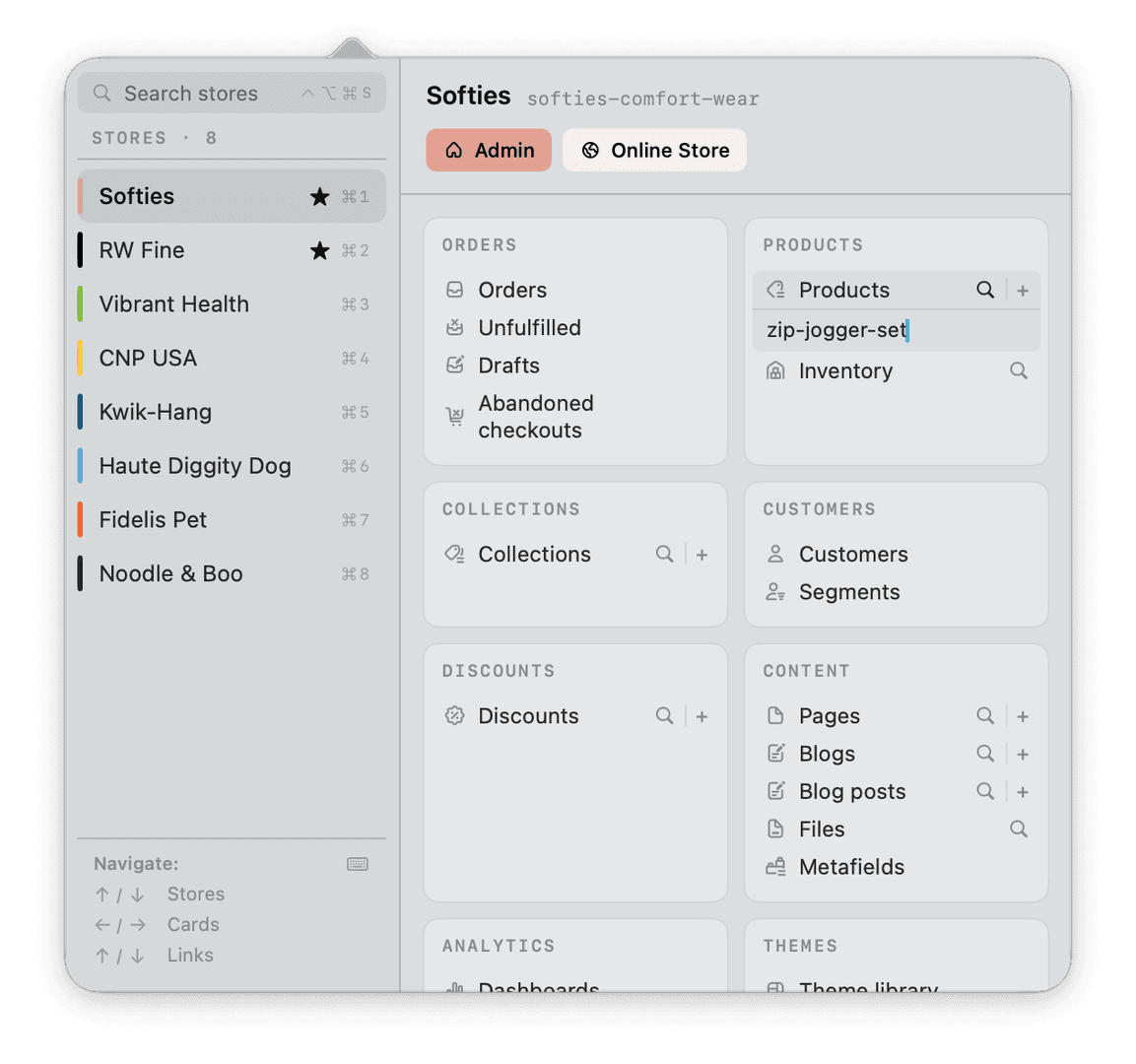 Storefront (Shopify Admin Menu Bar App) image 2