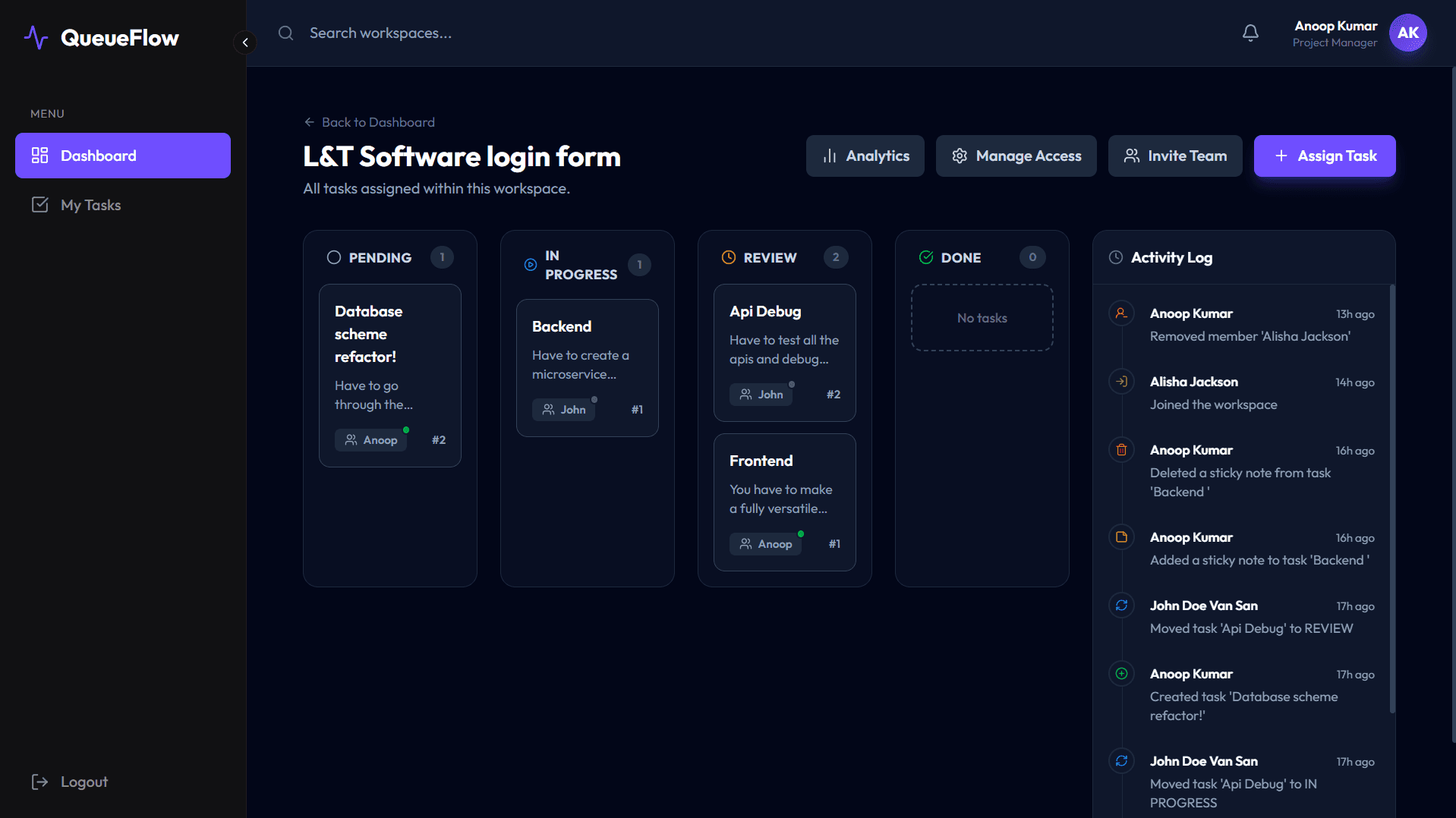 Queue Flow – Real-Time Task Platform image 4