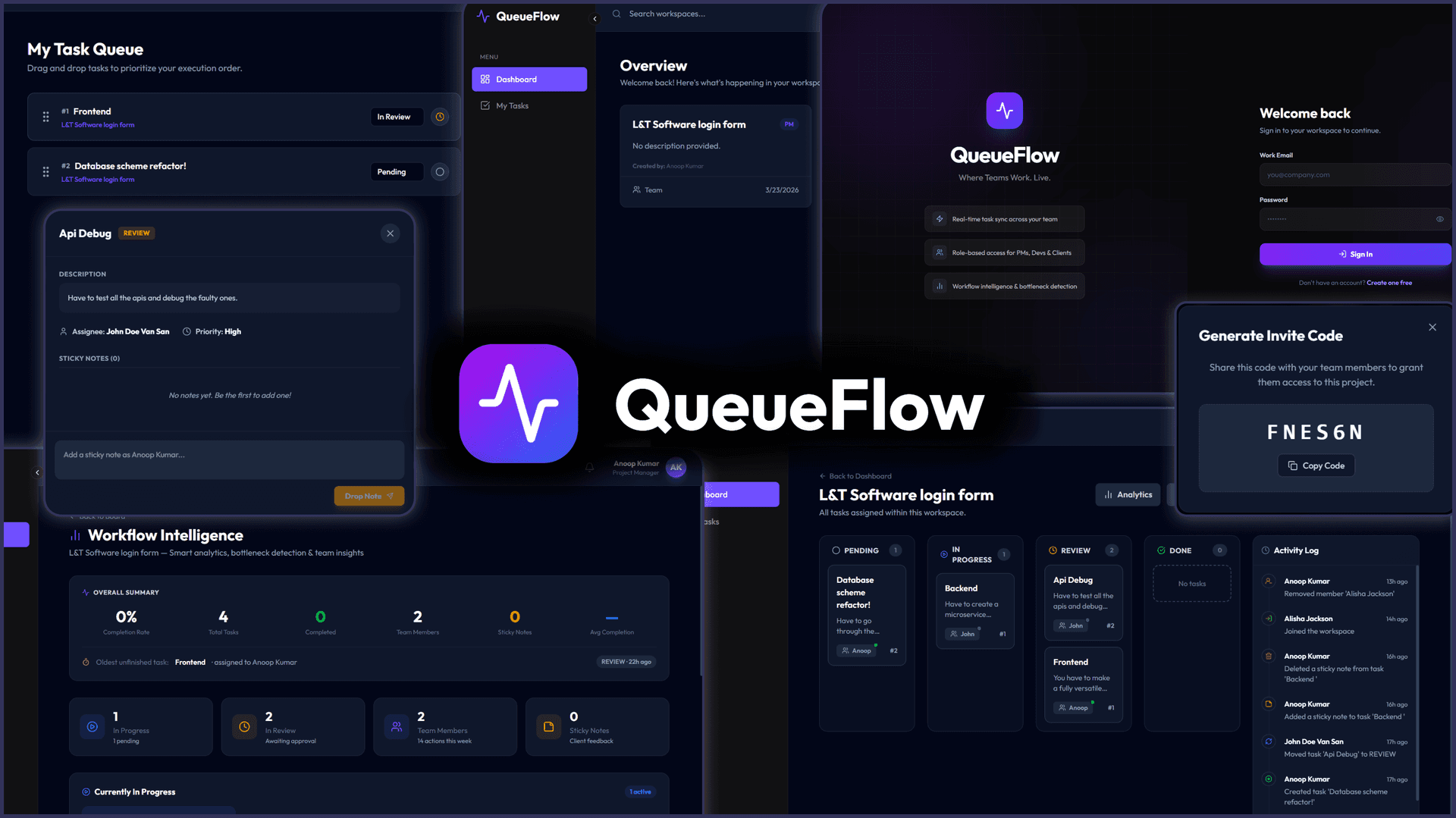 Queue Flow – Real-Time Task Platform image 1