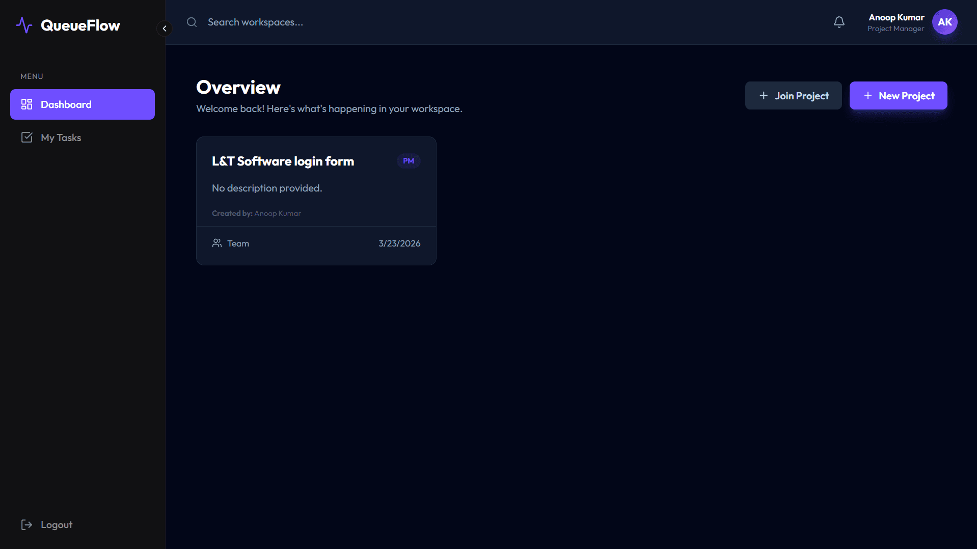 Queue Flow – Real-Time Task Platform image 3