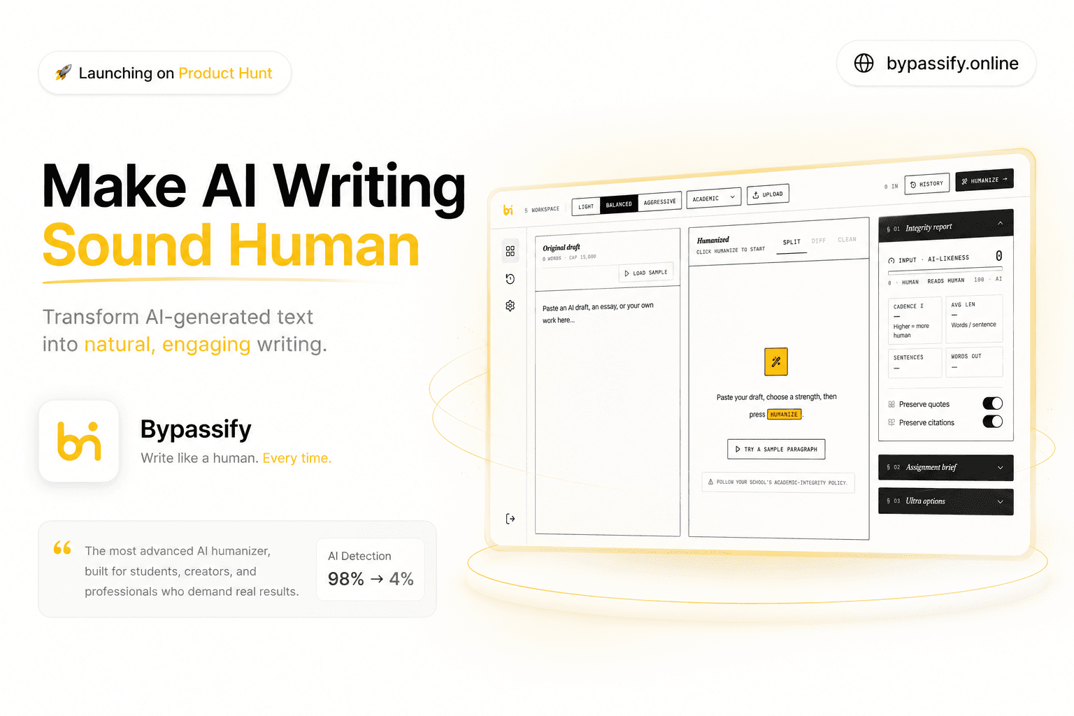 Bypassify | All In One Writing Platform image 2