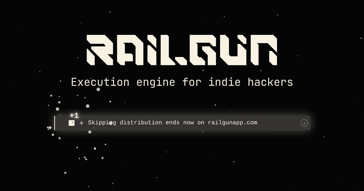 Railgun — Execution engine for indie hackers image 1