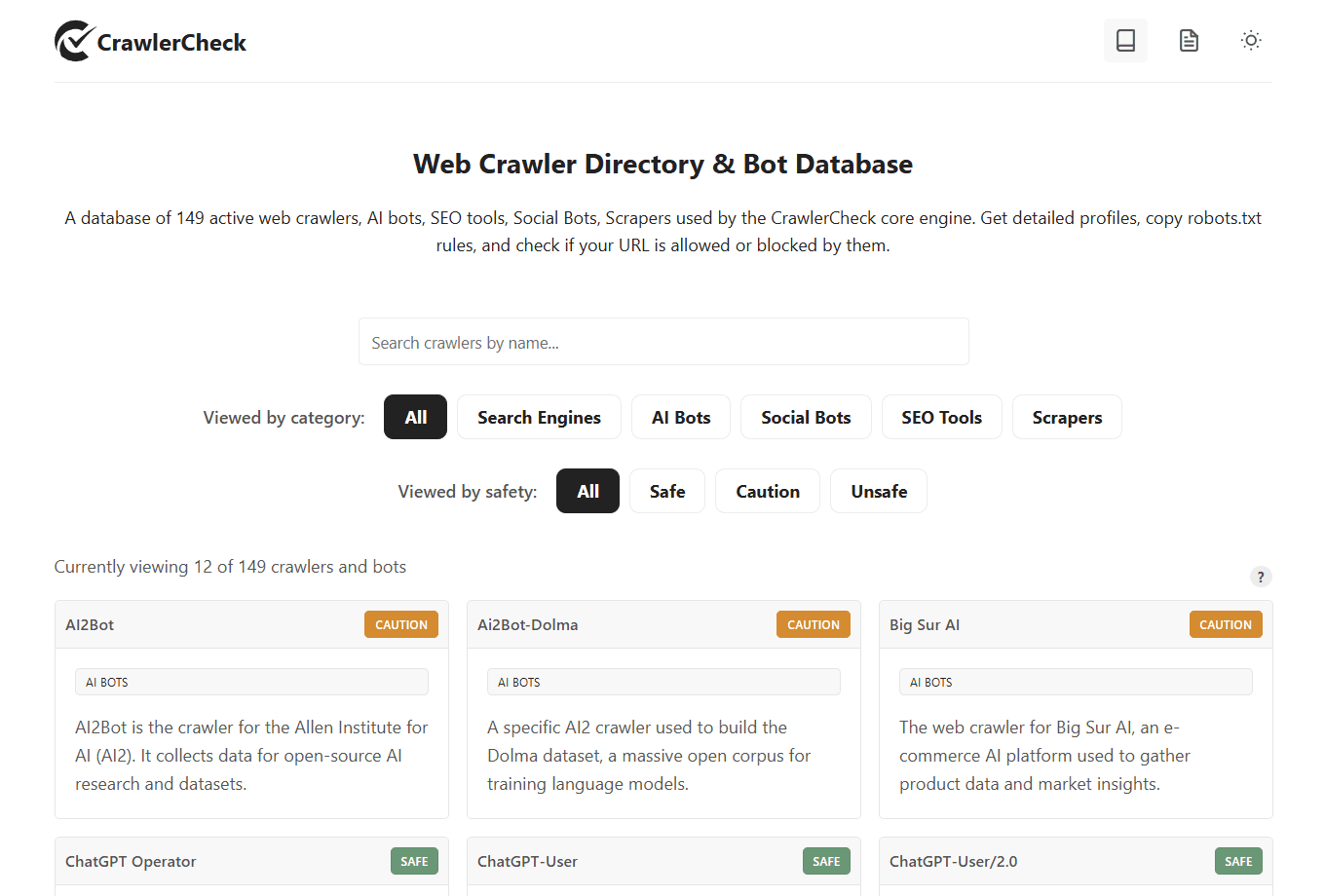 Web Crawler Directory & Bot Database image 1