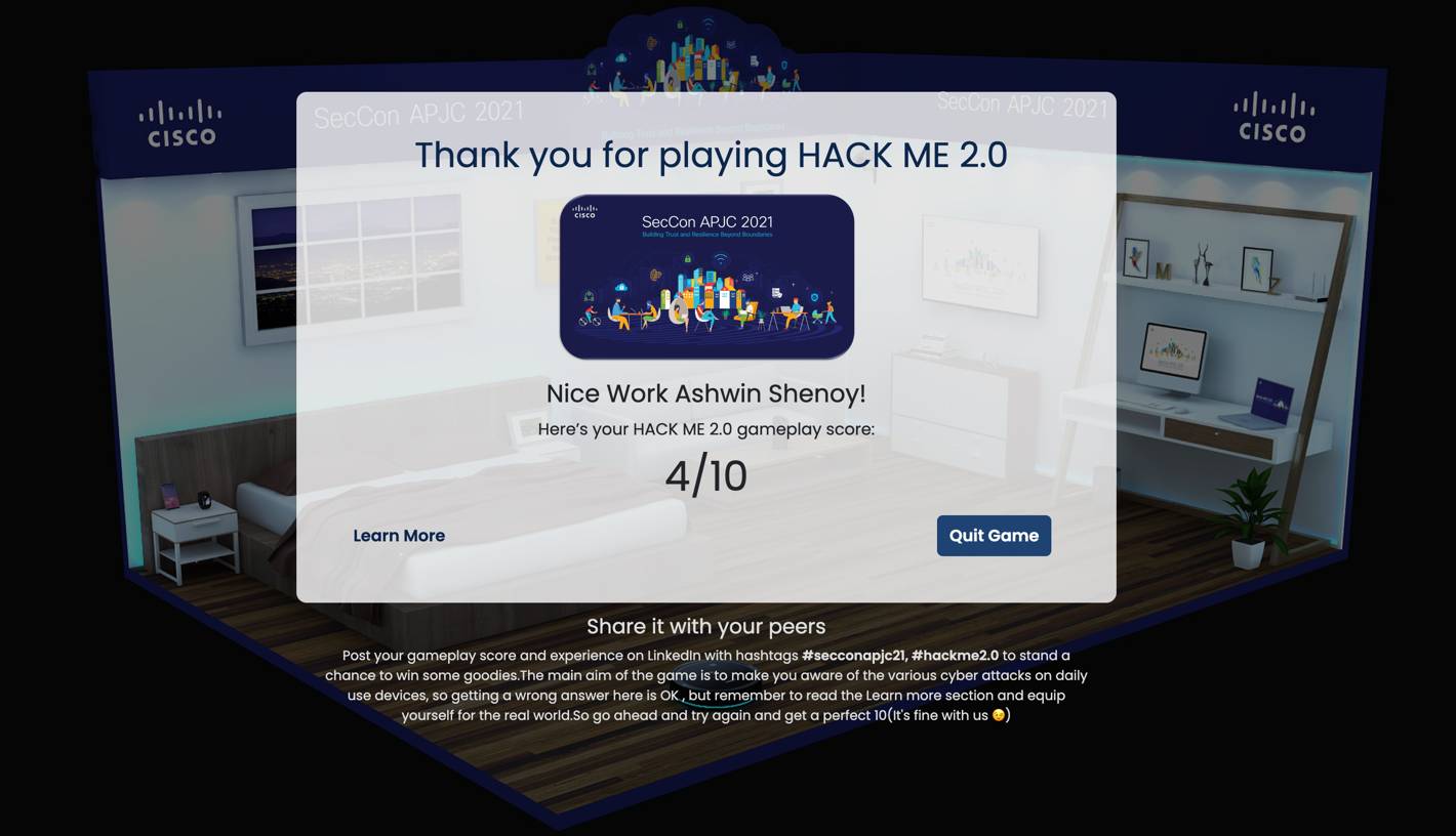 HackMe Game for Cisco SecCon 2020 image 2