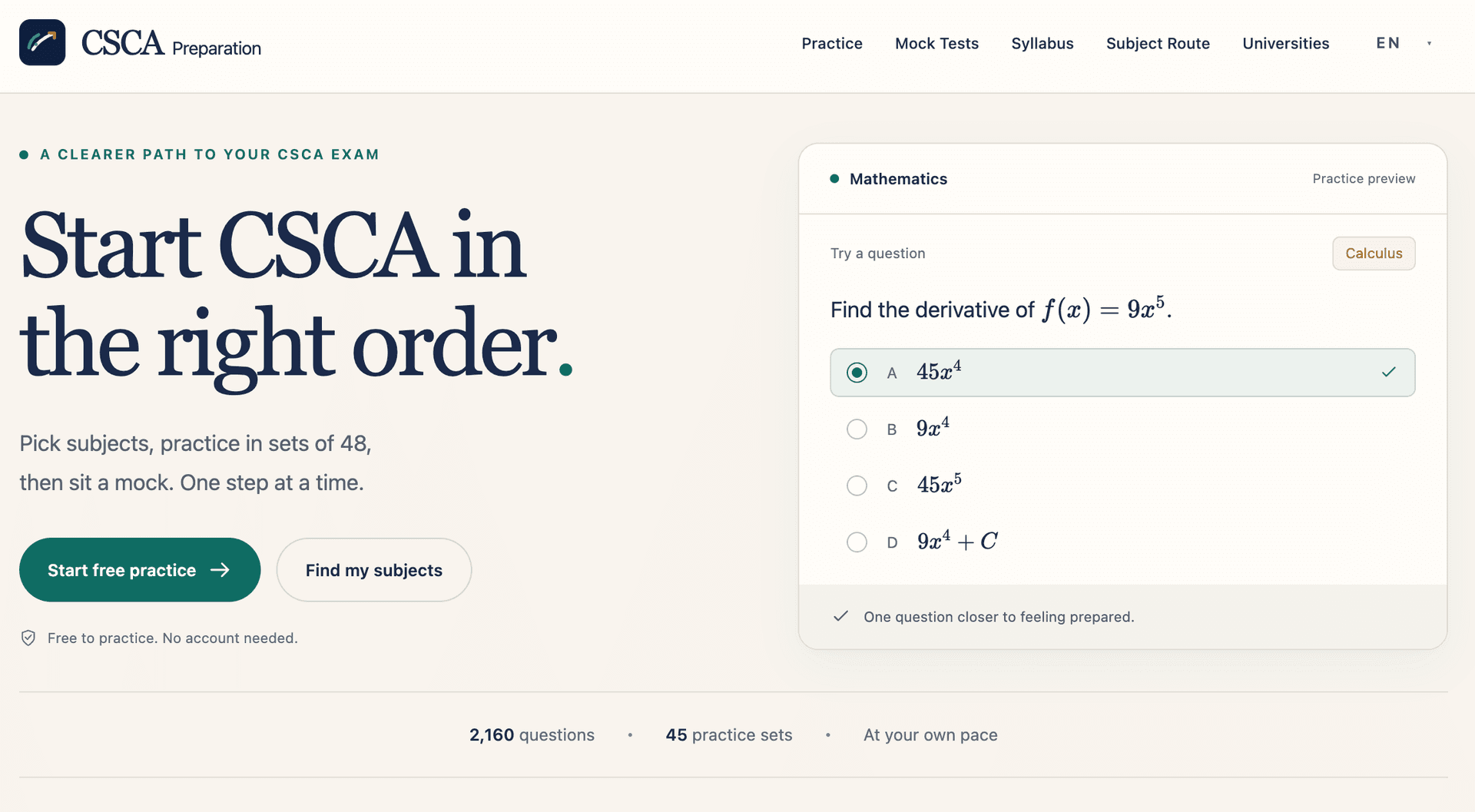 CSCA Exam Preparation image 1