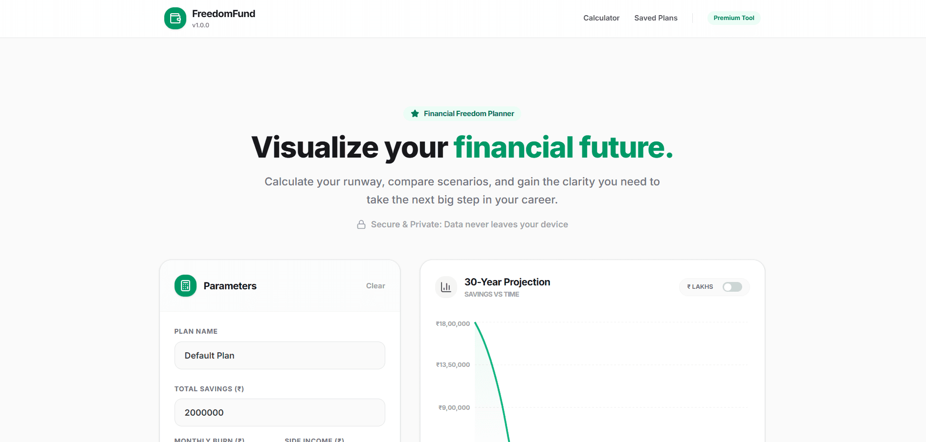 FreedomFund - Plan Your Financial Runway