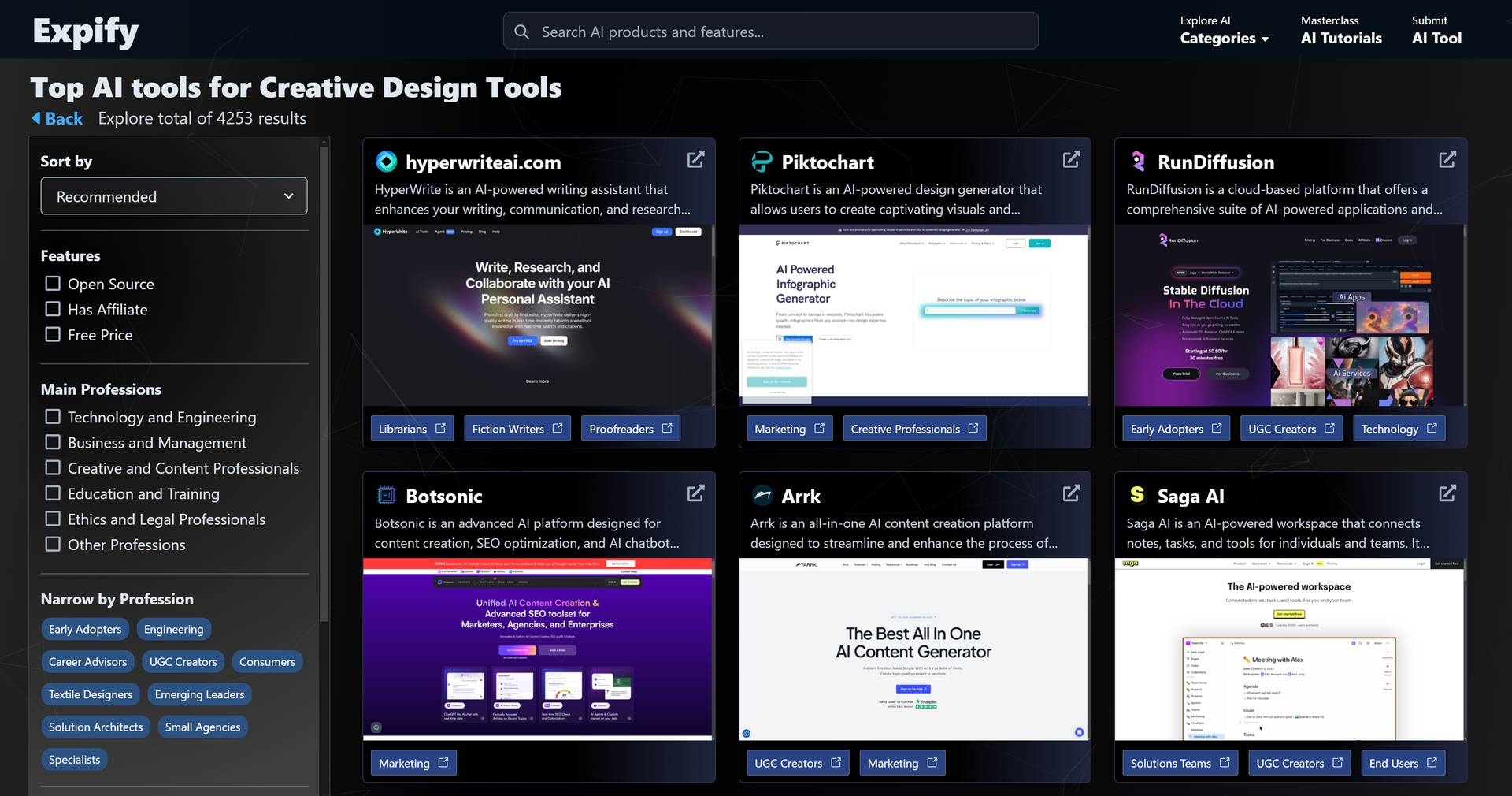 Expify trendy AI tools image 2