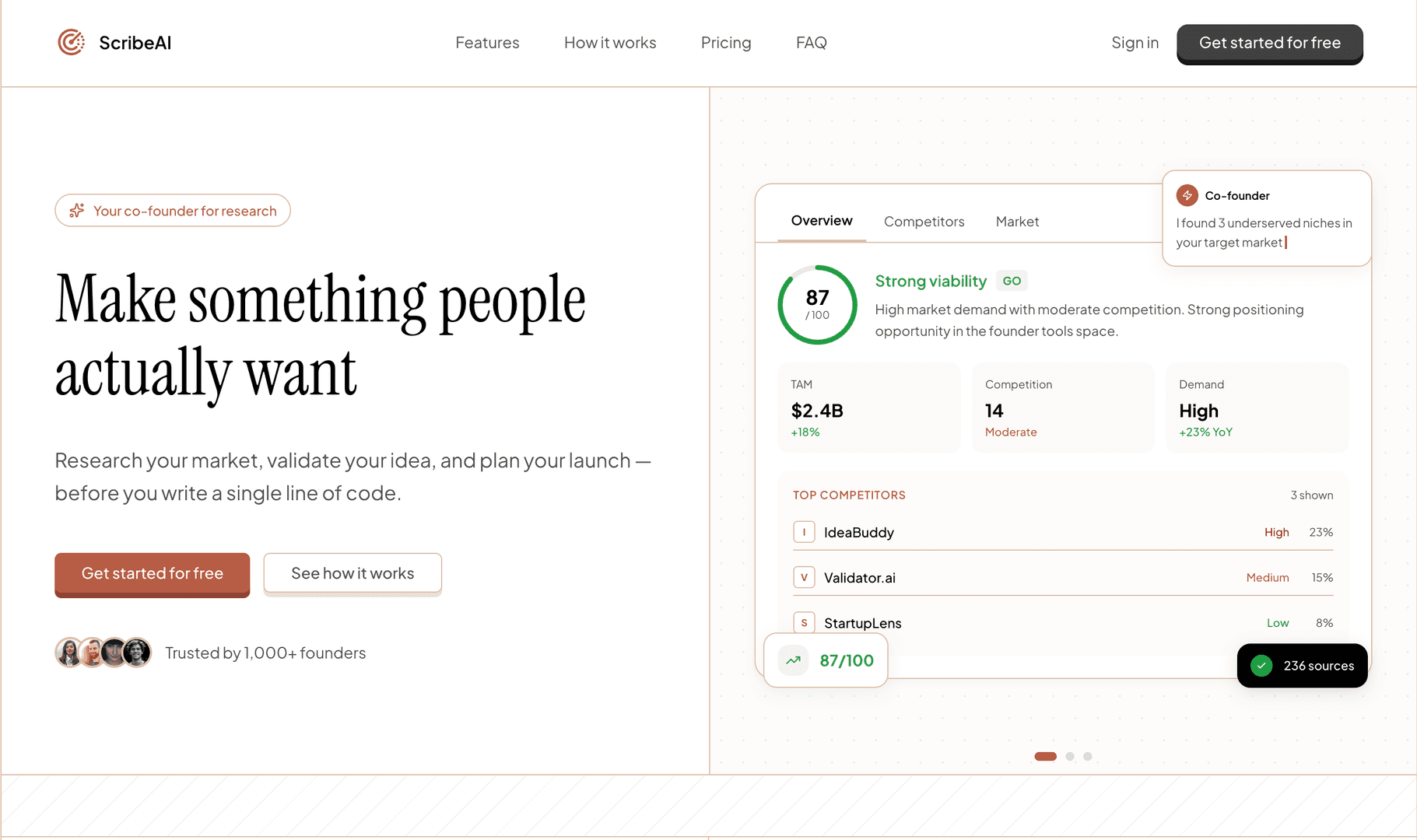ScribeAI - Personal AI Cofounder image 1